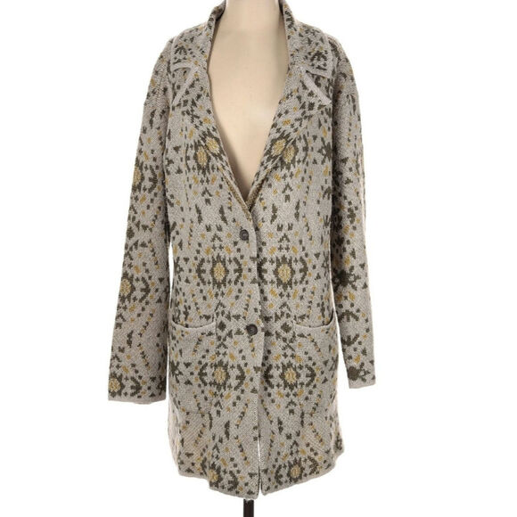 Free People Geometric Cardigan Sweater - Picture 1 of 4